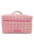 Pink Quilted Cosmetic Bag