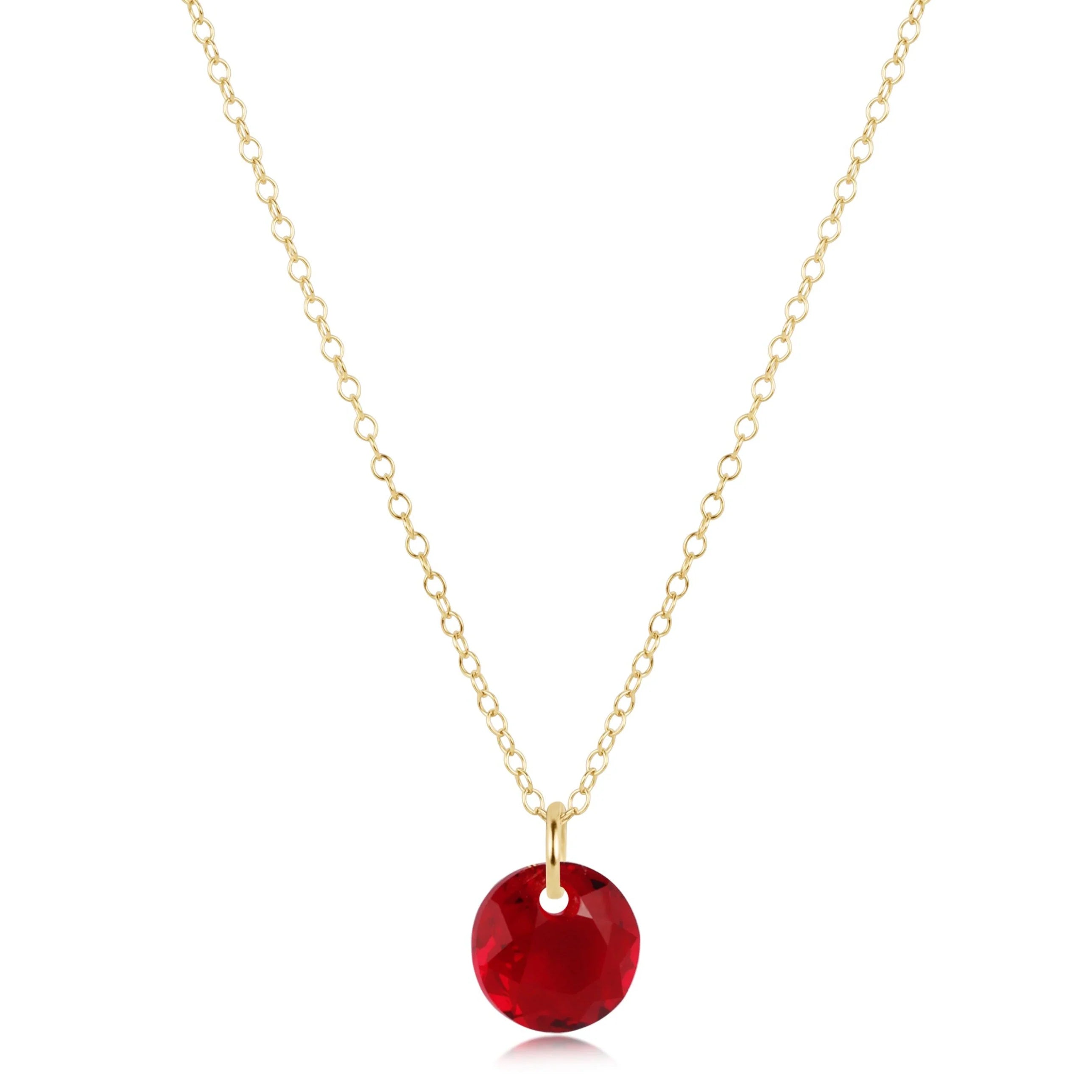 16" necklace gold - reflection small charm - 01