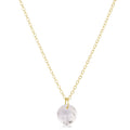16" necklace gold - reflection small charm - 04