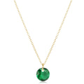 16" necklace gold - reflection small charm - 05