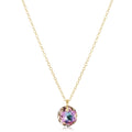 16" necklace gold - reflection small charm - 06
