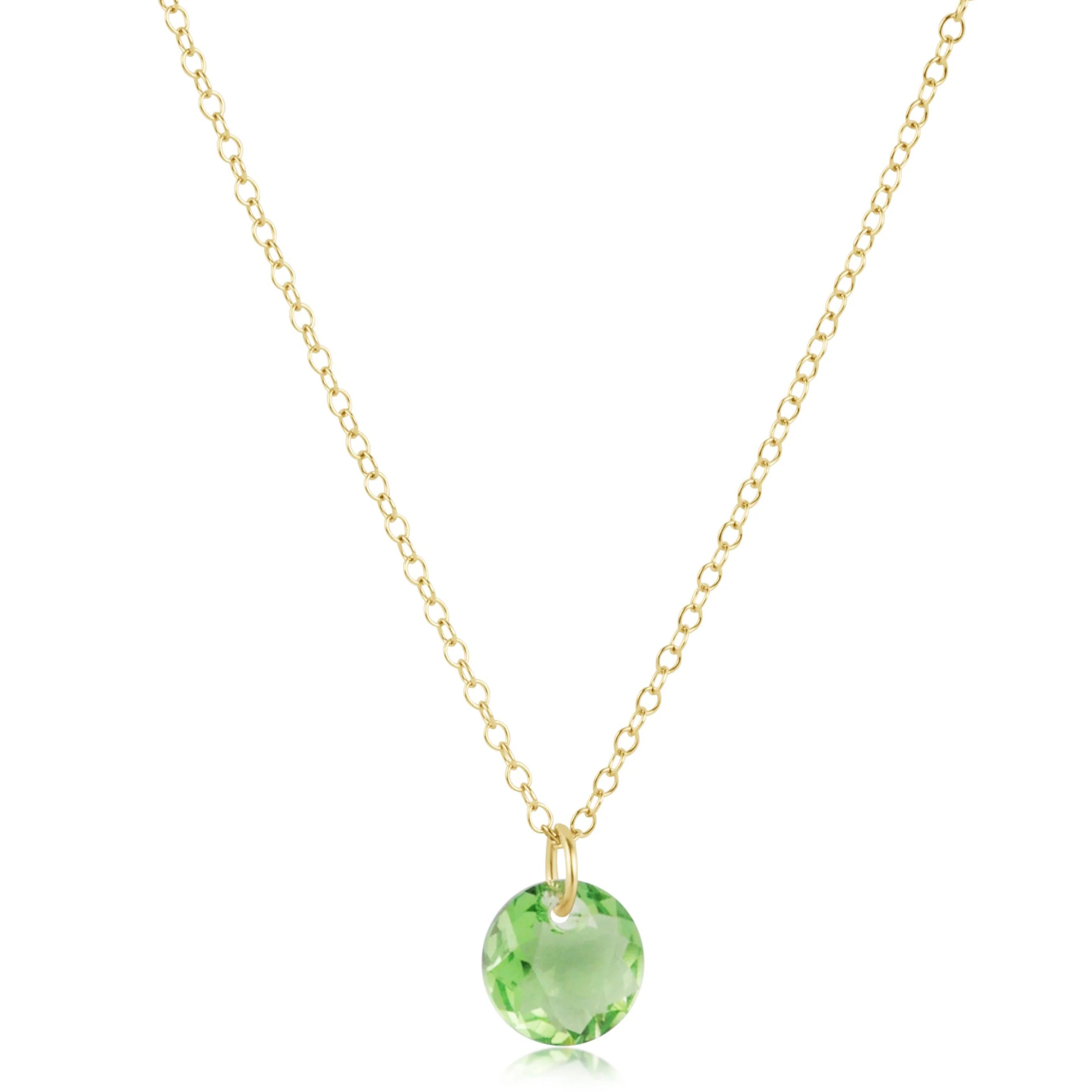16" necklace gold - reflection small charm - 08