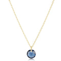 16" necklace gold - reflection small charm - 09