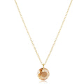 16" necklace gold - reflection small charm - 11