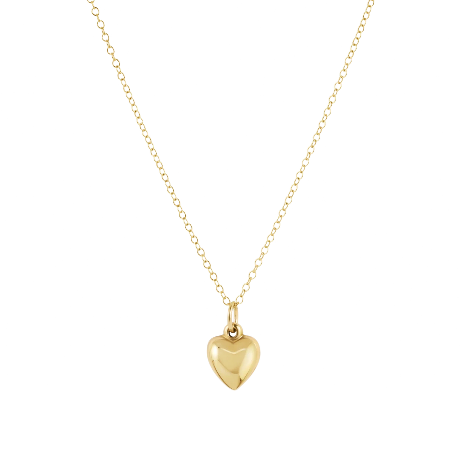 16" necklace gold - love plush small gold charm