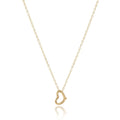16" necklace gold - love small gold charm