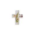 Dried Flower Resin Cross with Fern