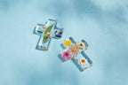 Dried Yellow Flower Resin Cross