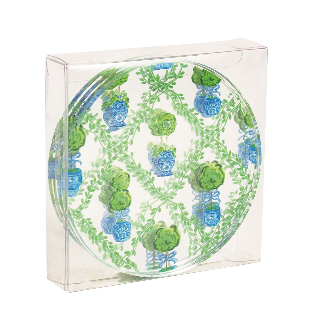 Pattern Topiary Coaster Set