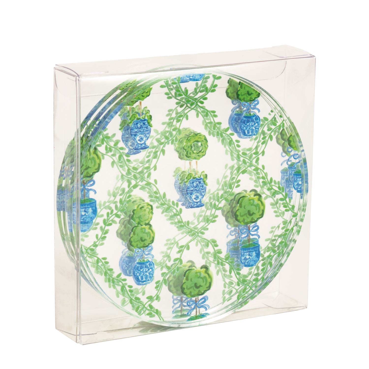 Pattern Topiary Coaster Set
