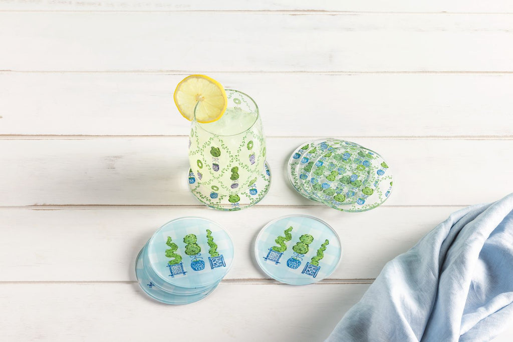 Pattern Topiary Coaster Set