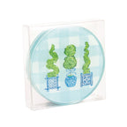Three Topiaries Coasters Set
