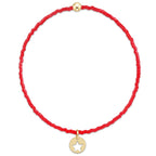 hope classic bracelet - red - star small gold disc