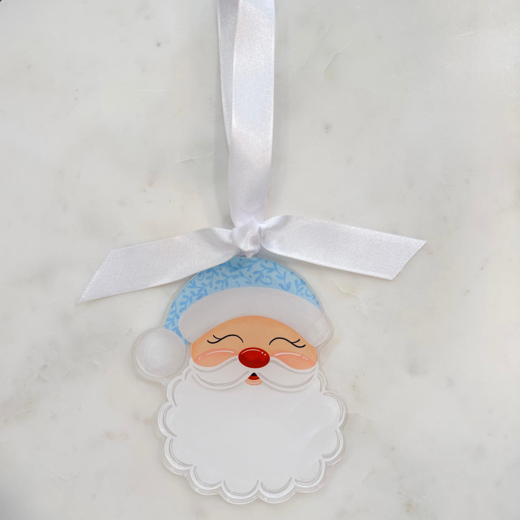 Blue Santa Claus Acrylic Christmas Ornament