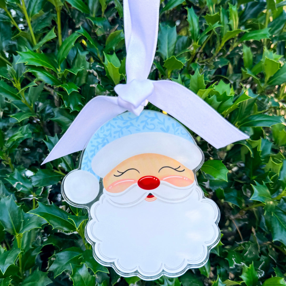 Blue Santa Claus Acrylic Christmas Ornament