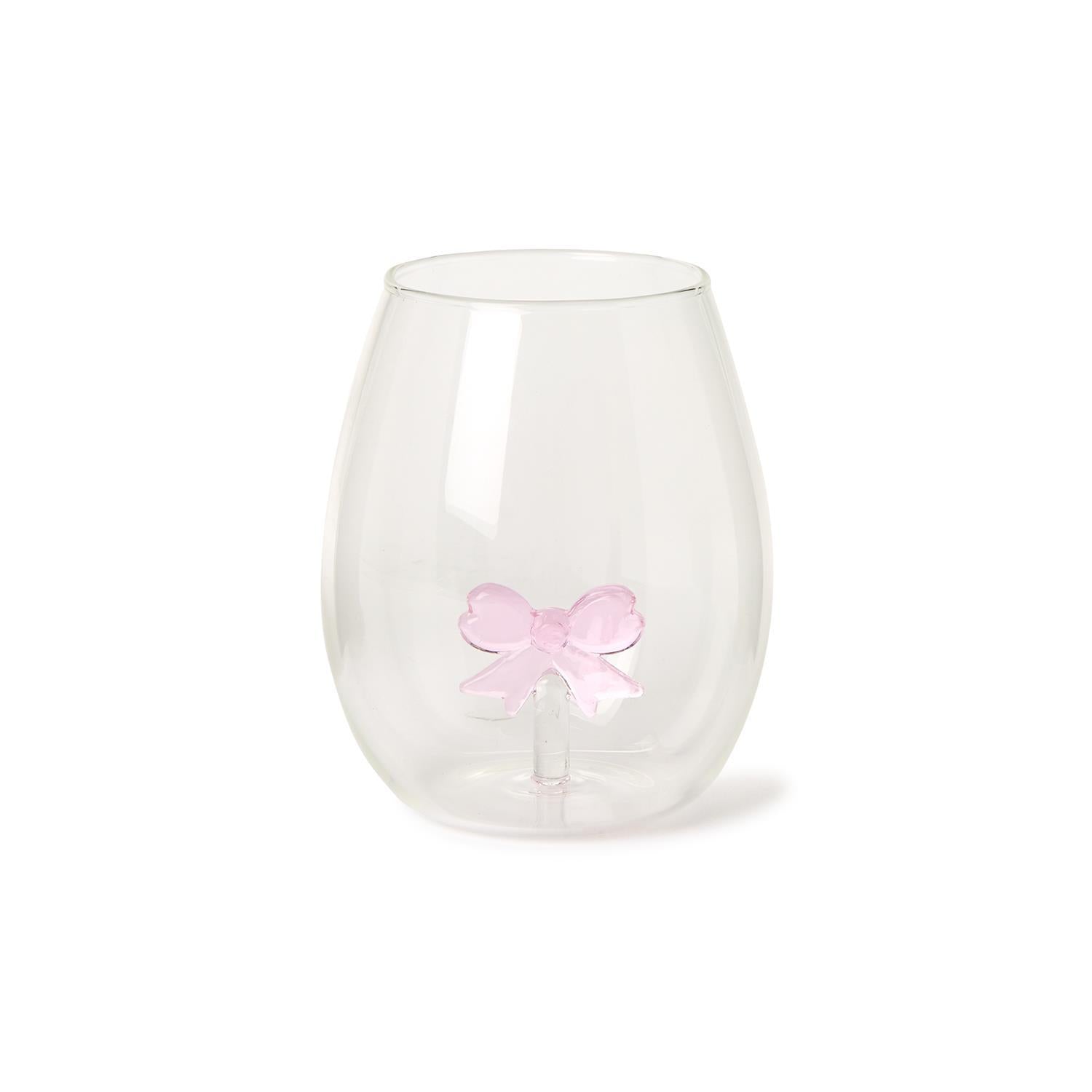 Stemless Bow Wine Glass