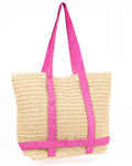 Brittney Beach Tote in Hot Pink