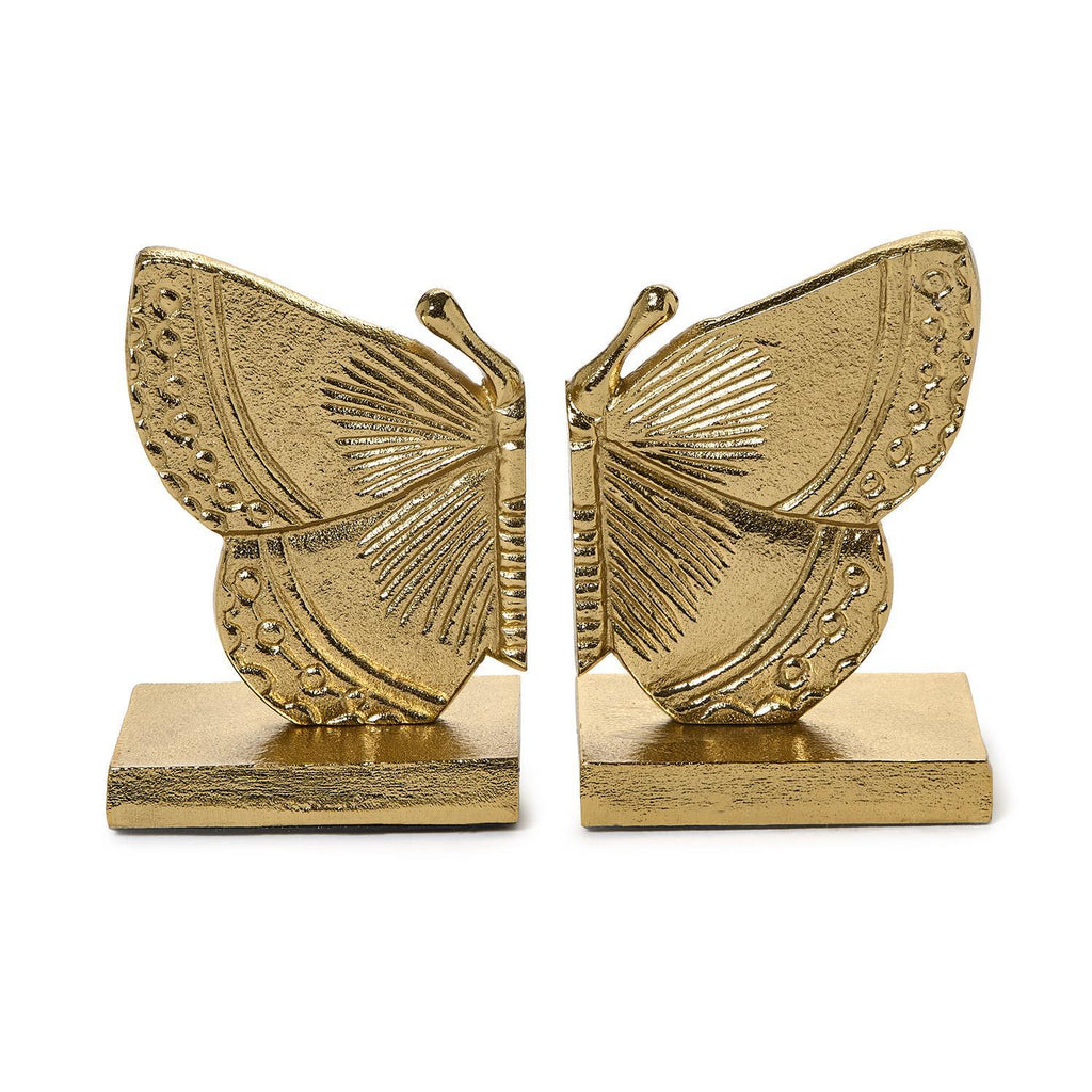 Gold Butterfly Bookends