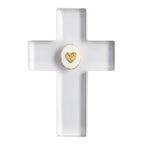 Clear Resin Intaglio Heart Cross