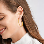 Colette Bead Gold Hoop Large