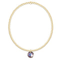 classic gold 2mm bracelet - reflection small charm - 06
