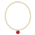 classic gold 2mm bracelet - reflection small charm -07