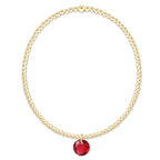 classic gold 2mm bracelet - reflection small charm -07
