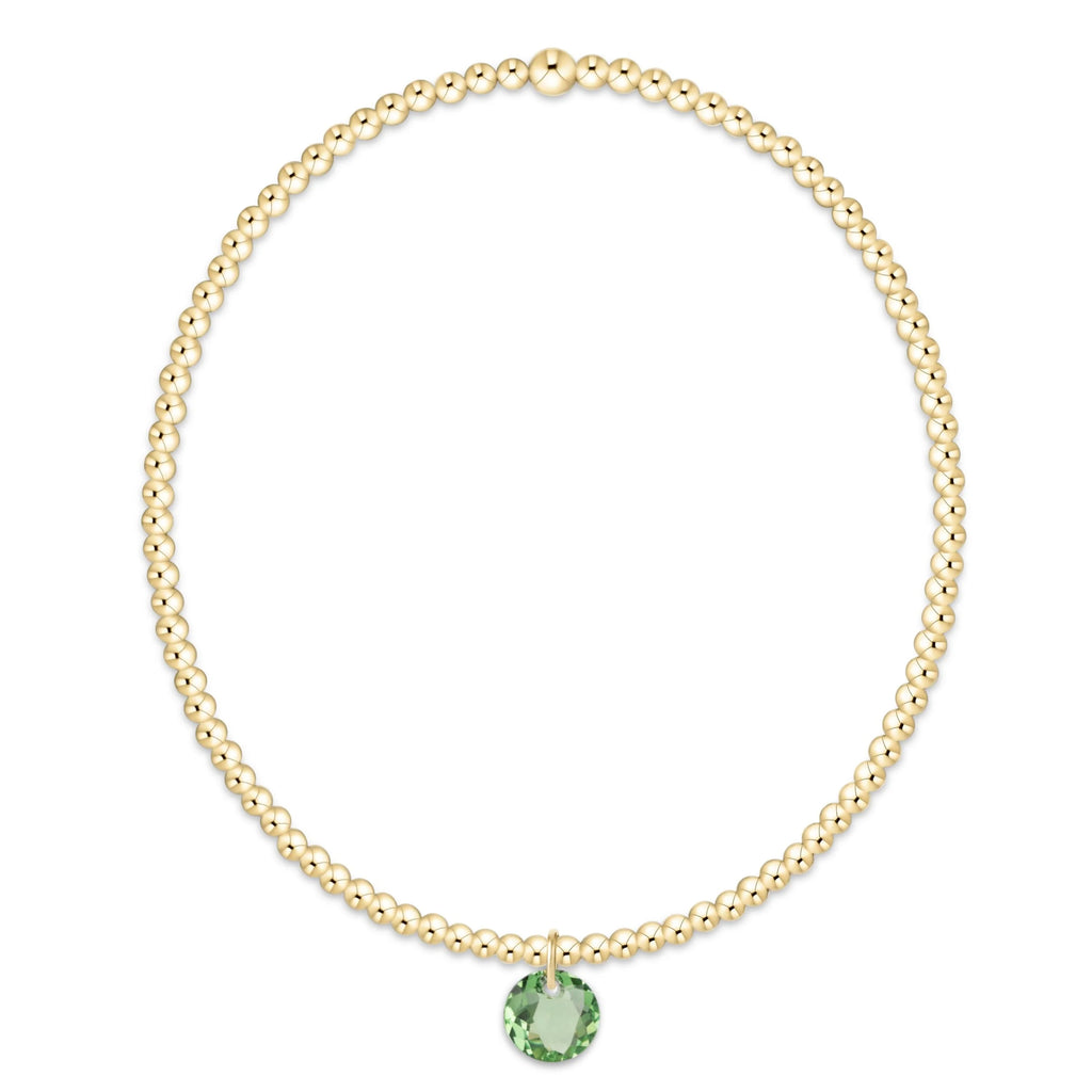 classic gold 2mm bracelet - reflection small charm -08