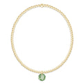 classic gold 2mm bracelet - reflection small charm -08