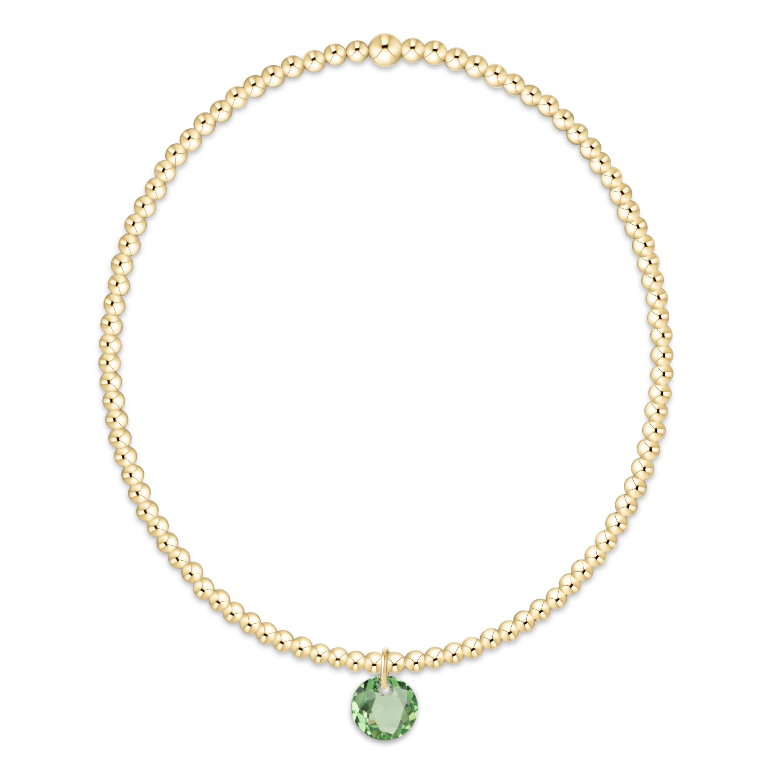 classic gold 2mm bracelet - reflection small charm -08