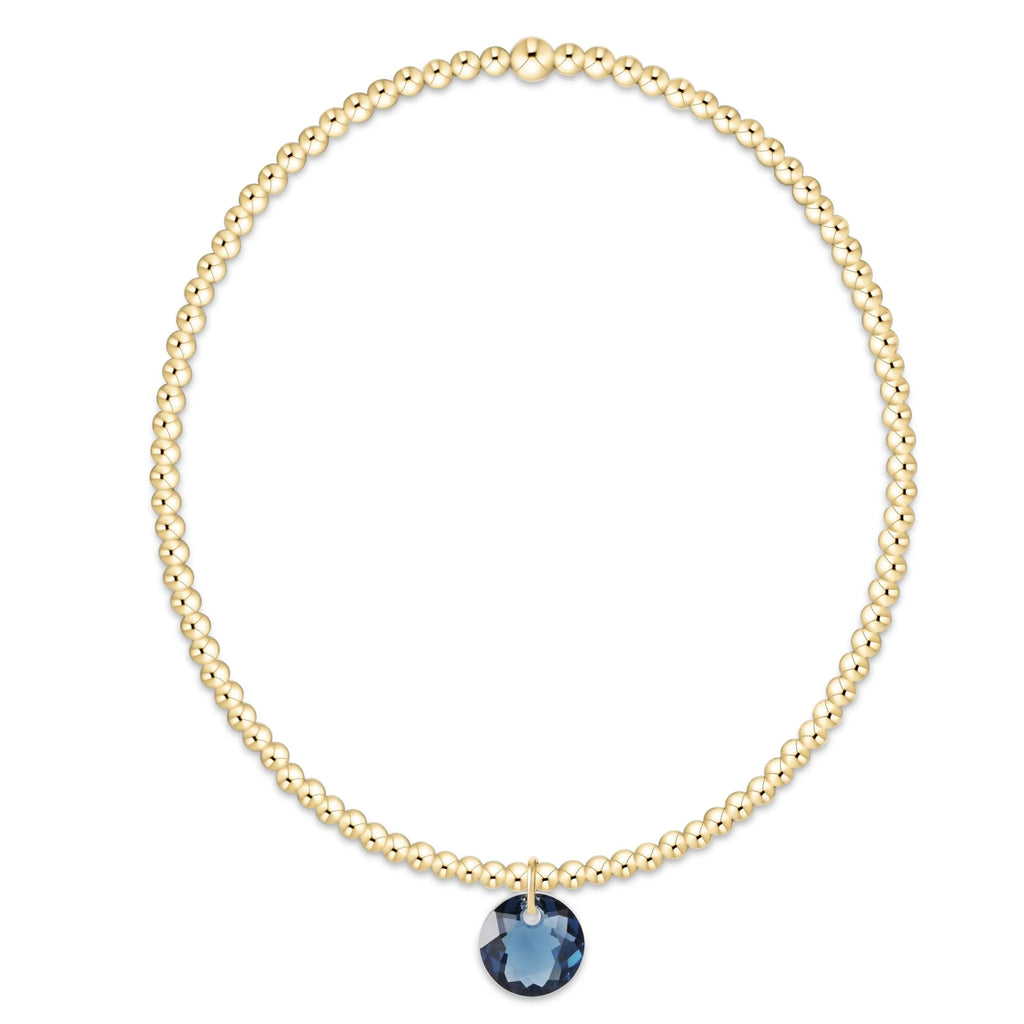 classic gold 2mm bracelet - reflection small charm -09