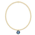 classic gold 2mm bracelet - reflection small charm -09
