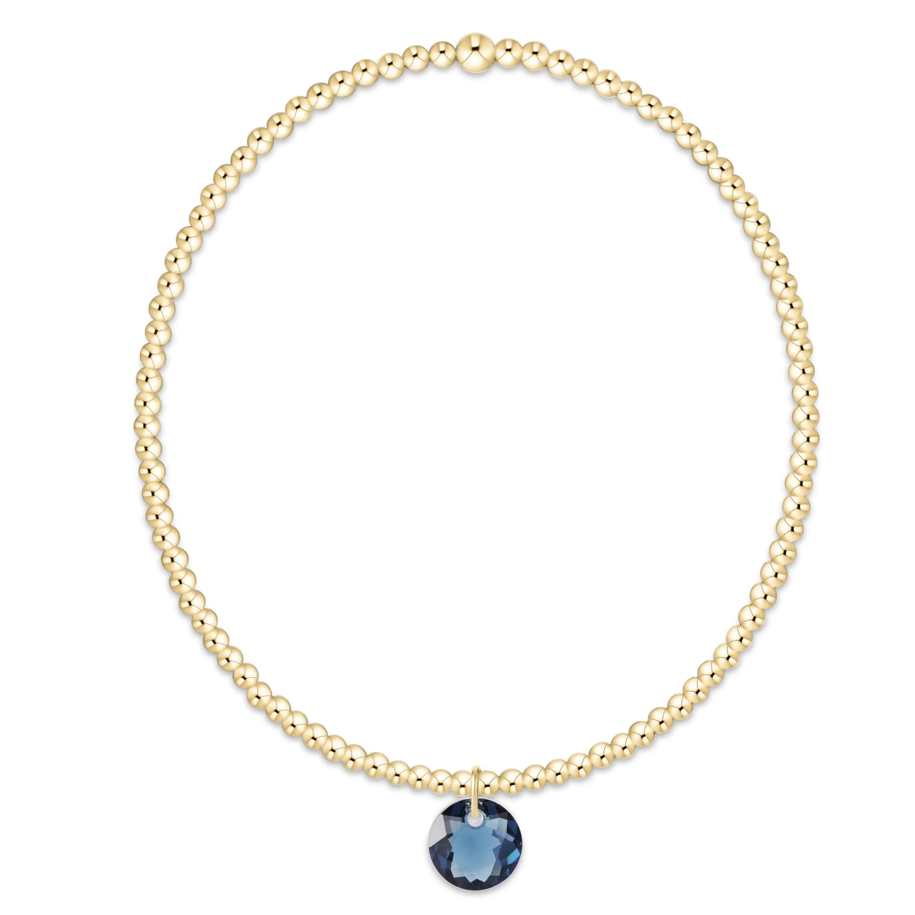classic gold 2mm bracelet - reflection small charm -09