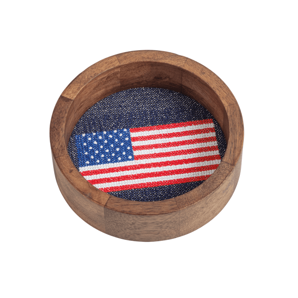 Flag Needlepoint Coaster
