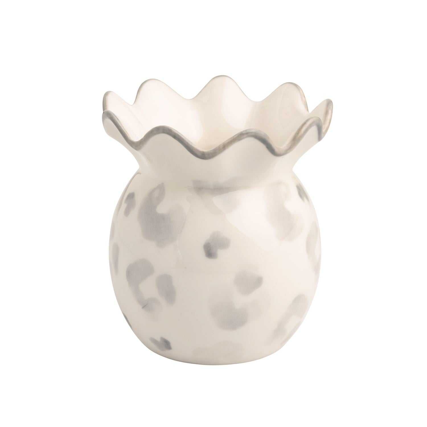 Gray Leopard Vase