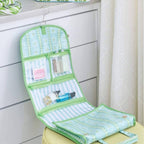 Rosemary Stripe Blue  Hanging Travel Case