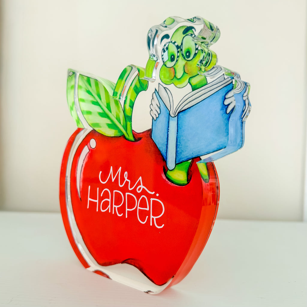 Bookworm Acrylic Desk Sitter