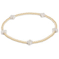 egirl signature cross small 2mm gold bracelet - off white