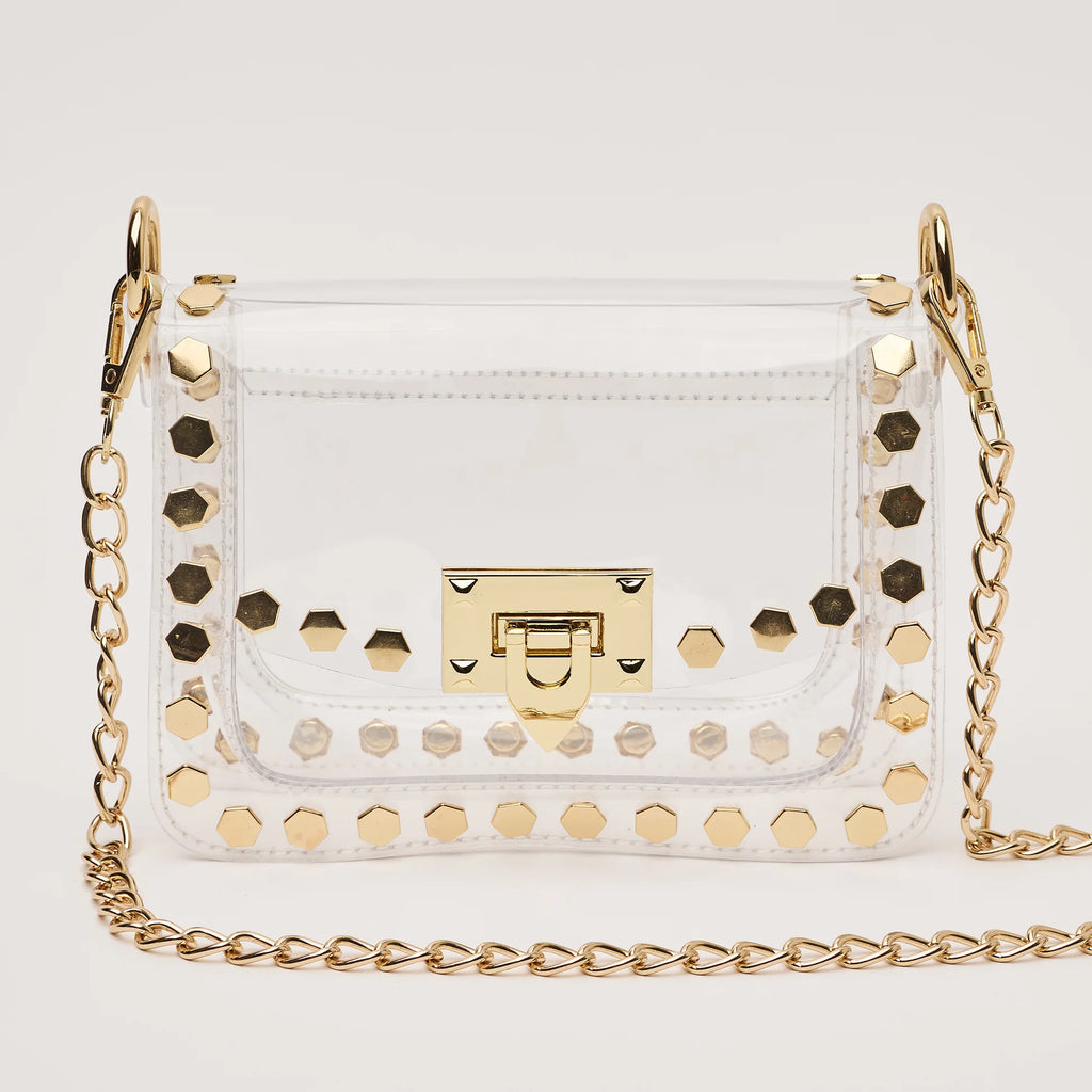 Jackie Gold Hexagon Stadium Bag