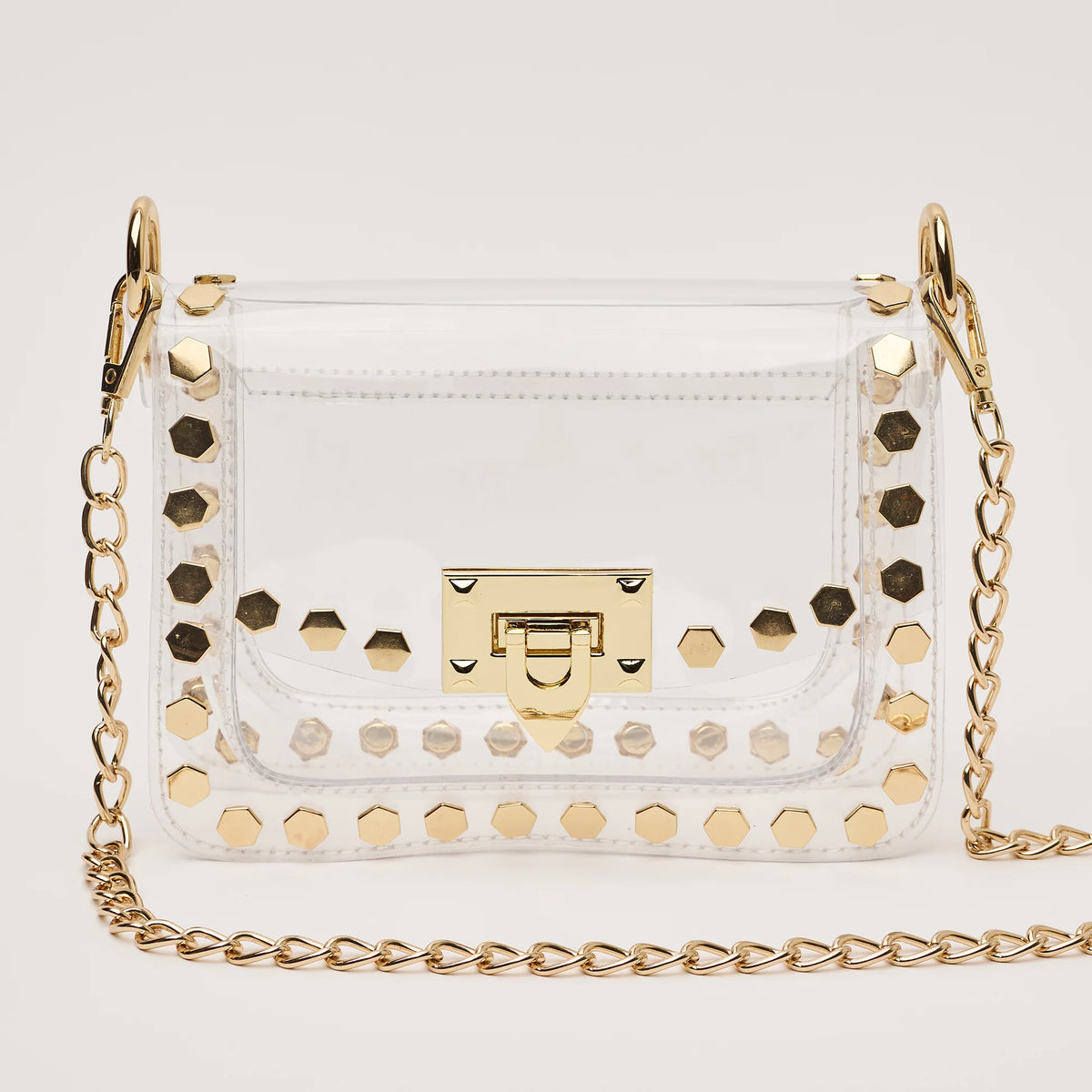 Jackie Gold Hexagon Stadium Bag