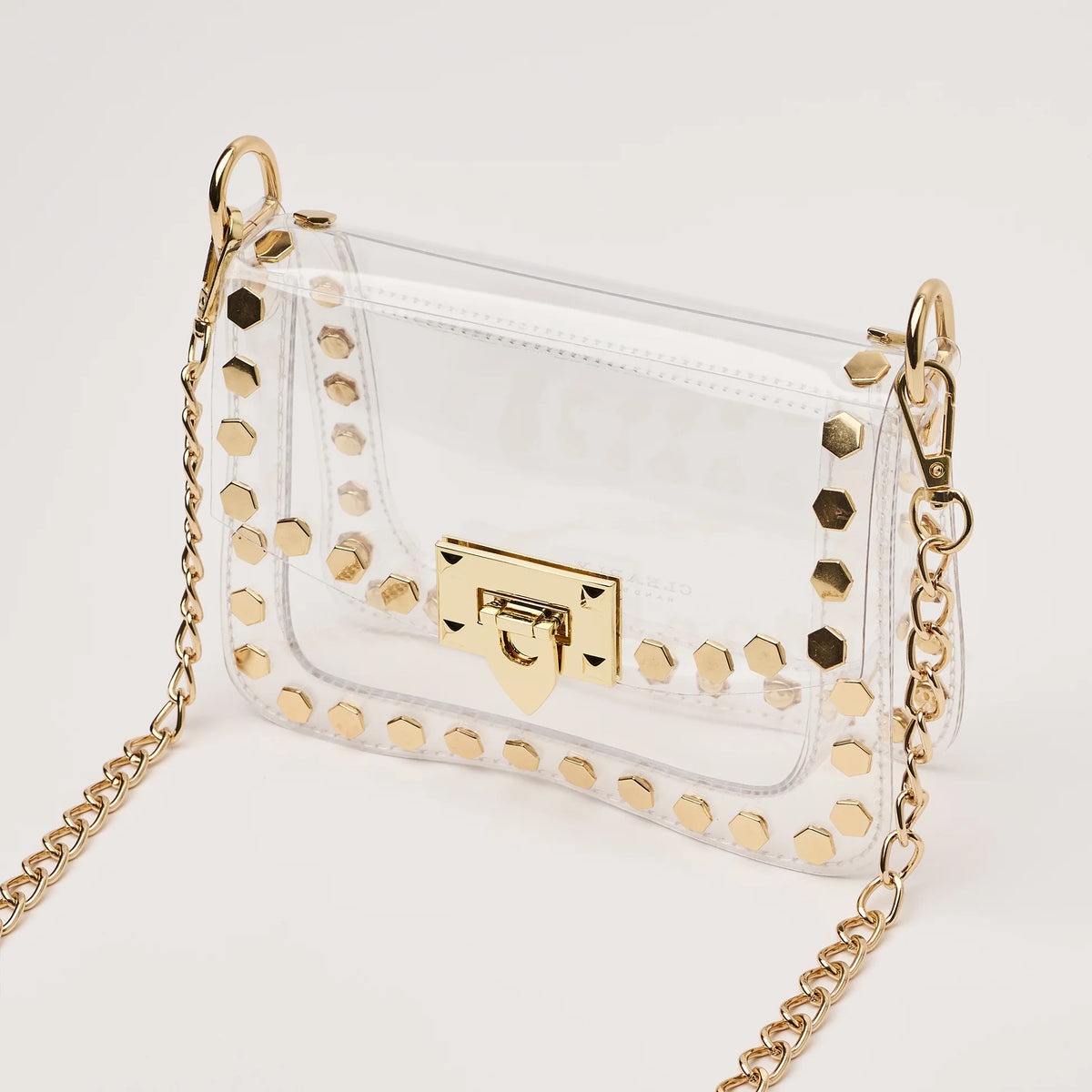 Jackie Gold Hexagon Stadium Bag