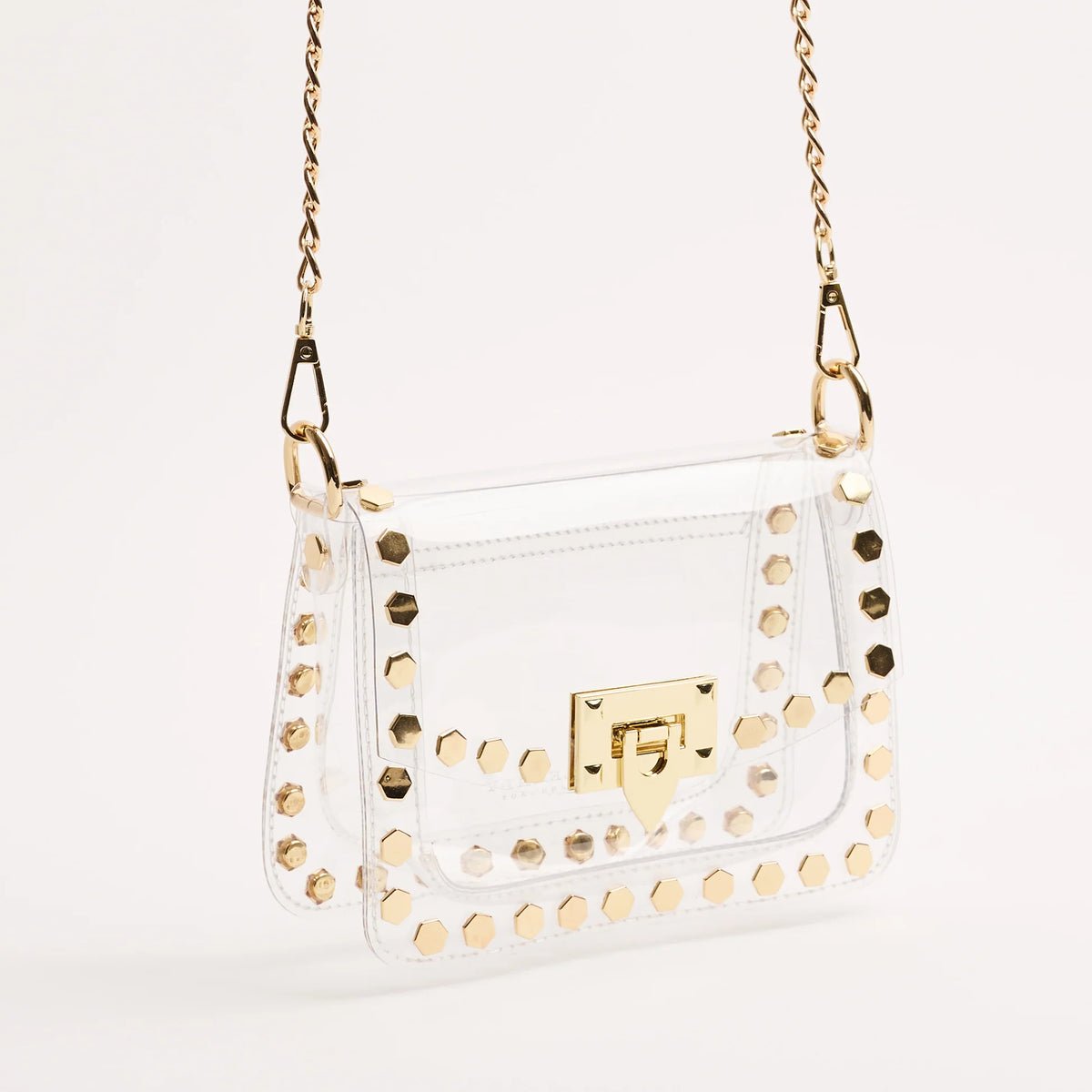 Jackie Gold Hexagon Stadium Bag