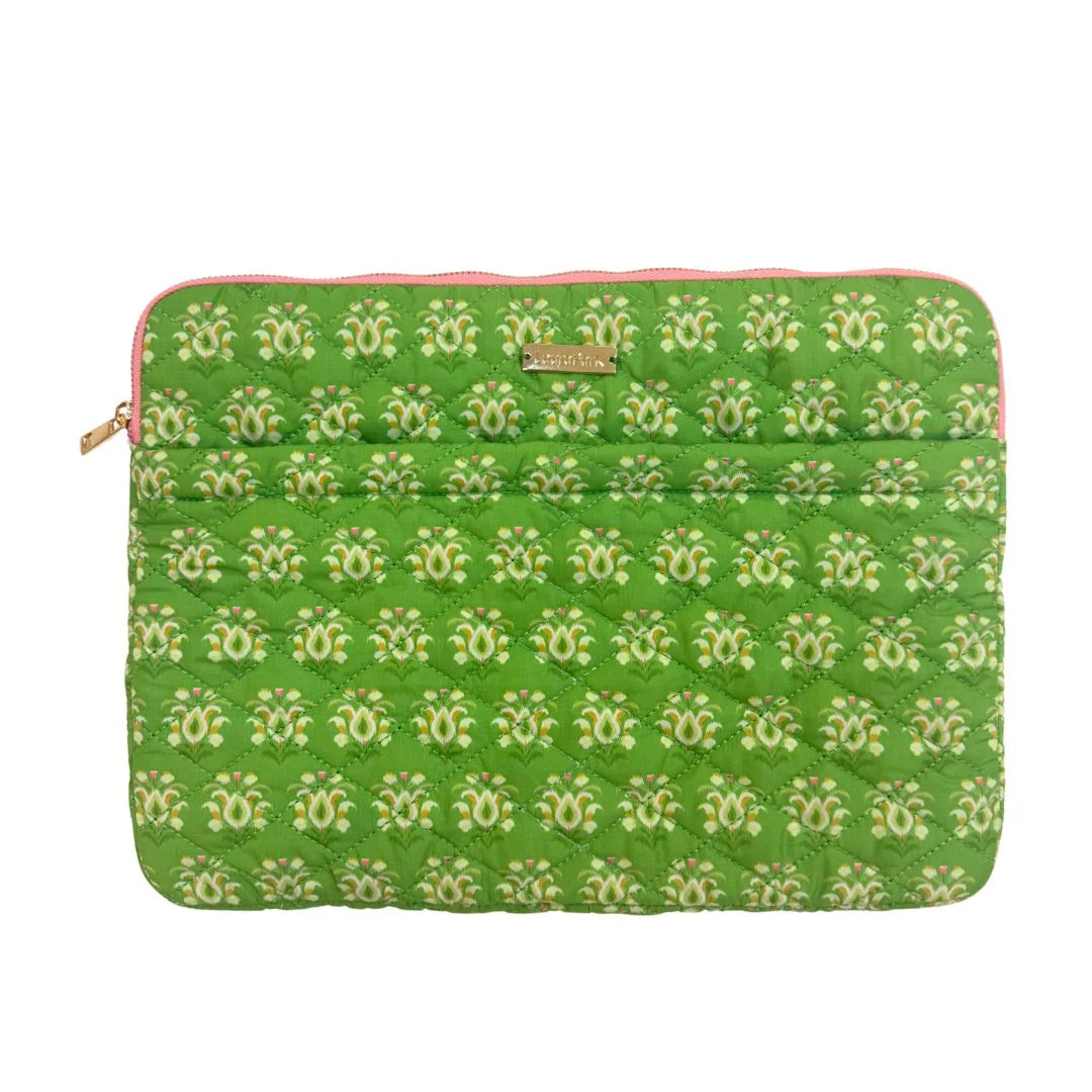 Rosemary Stripe Meadow Quilted Laptop Case
