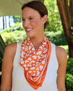 Lawson Leopard Scarf Medium Orange White