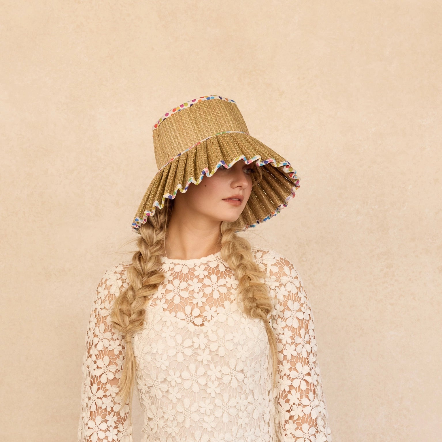 Lorna Murray Polka Rainbow Luxe Capri Hat