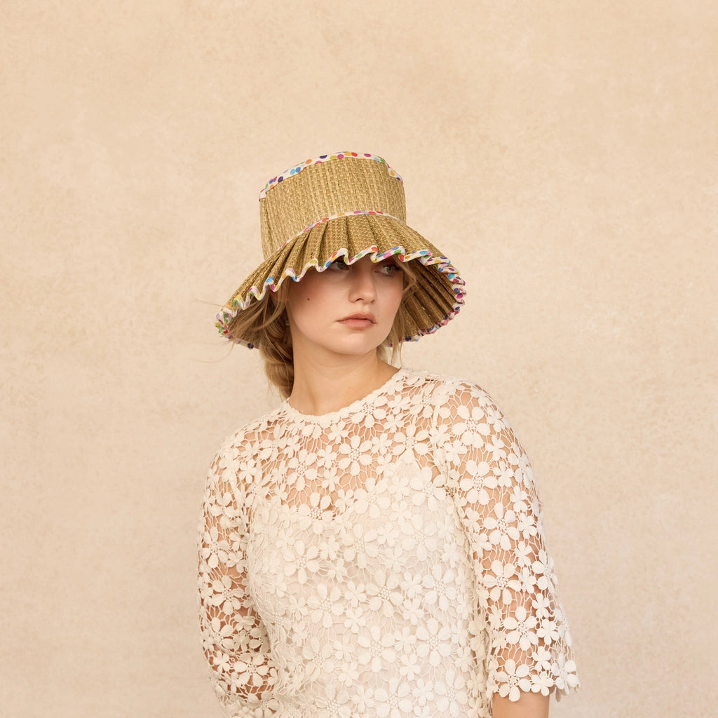Lorna Murray Polka Rainbow Luxe Capri Hat