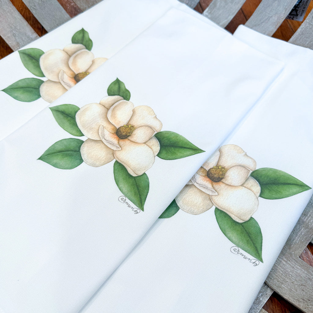 Magnolia Tea Towel
