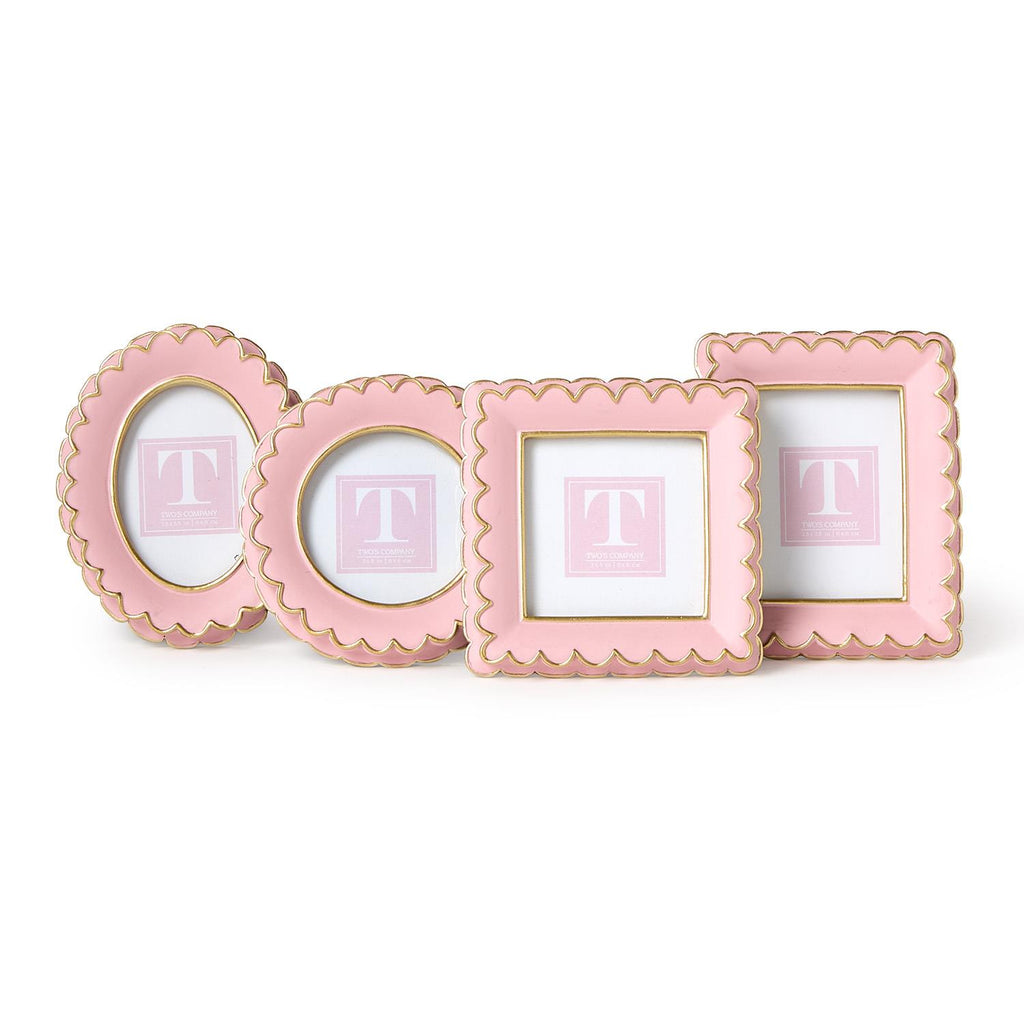 Pink Scallop Mini Frames