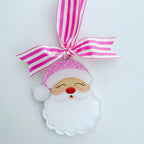 Pink Santa Claus Acrylic Christmas Ornament