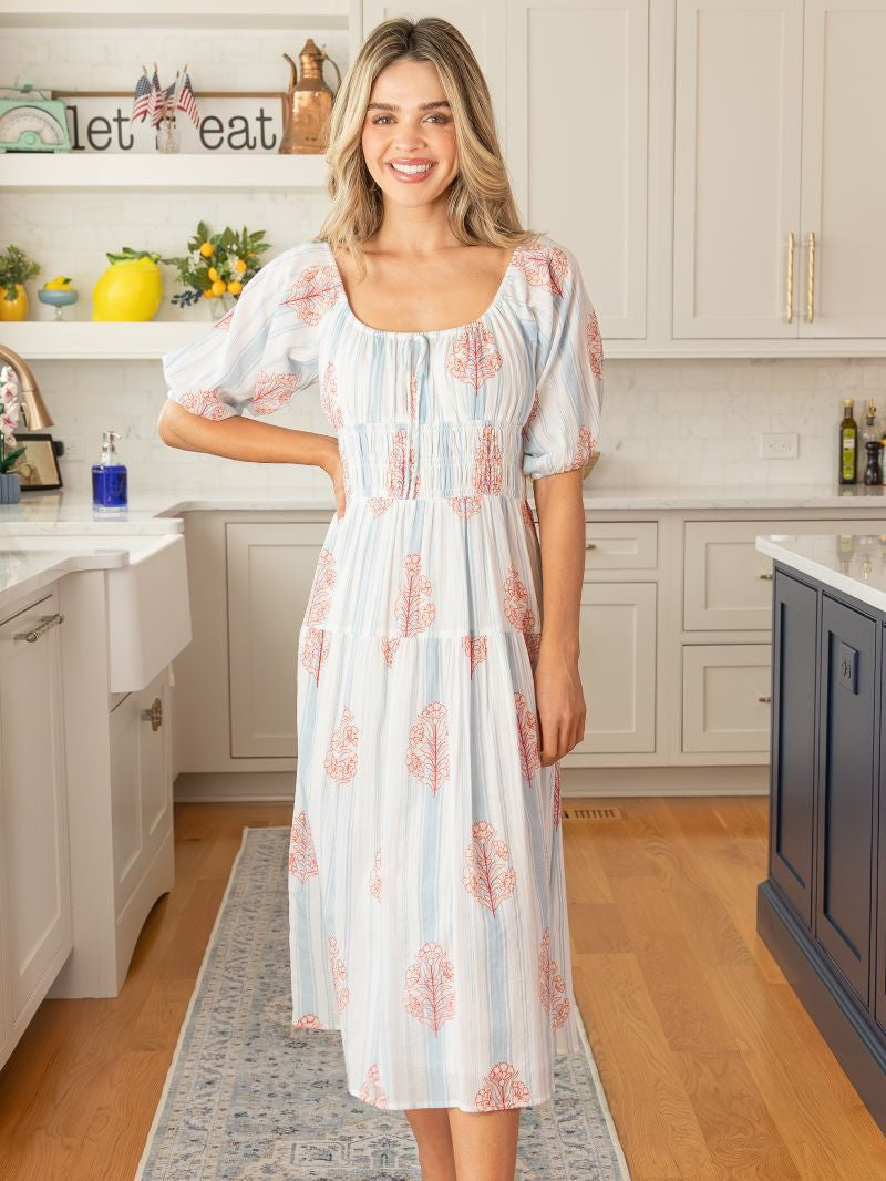 Puff Sleeve Floral Dress